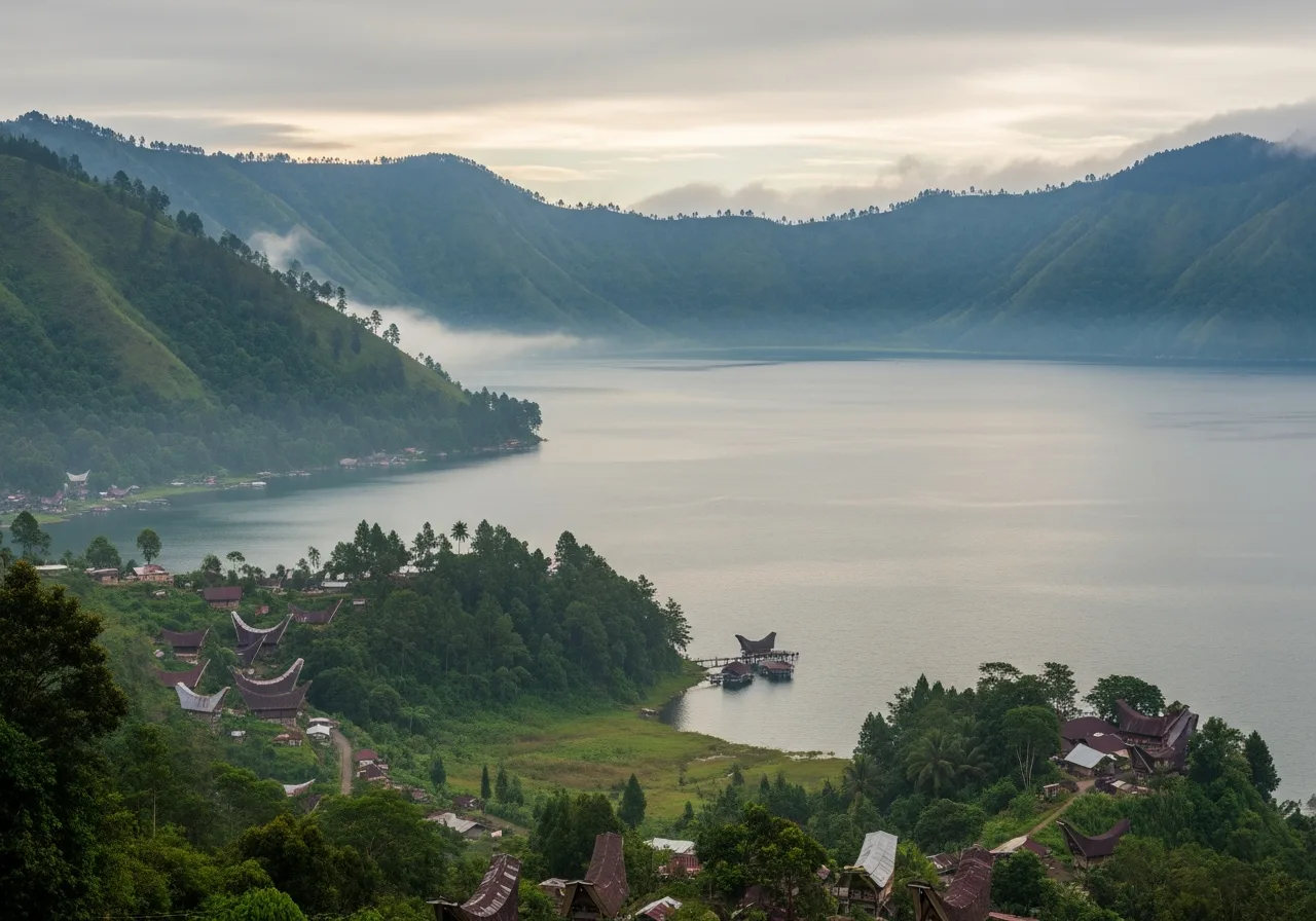 Toba-See auf Sumatra, Indonesien