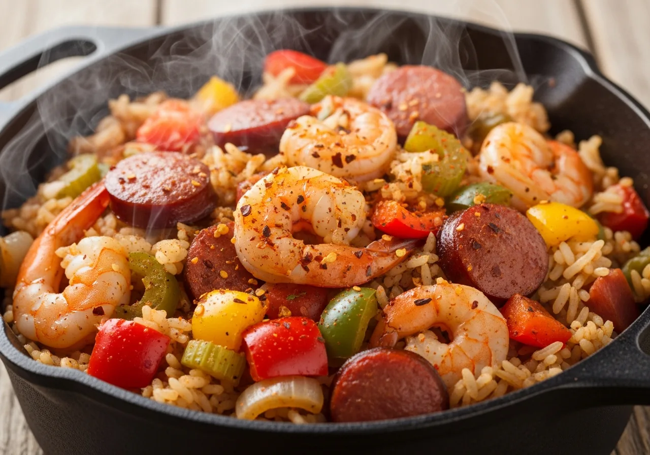 Cajun Jambalaya mit Cayennepfeffer
