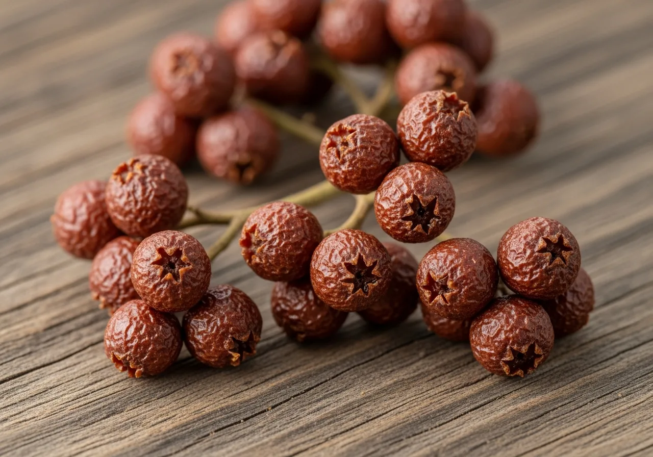 Chiloé-Pfeffer-Beeren in Nahaufnahme