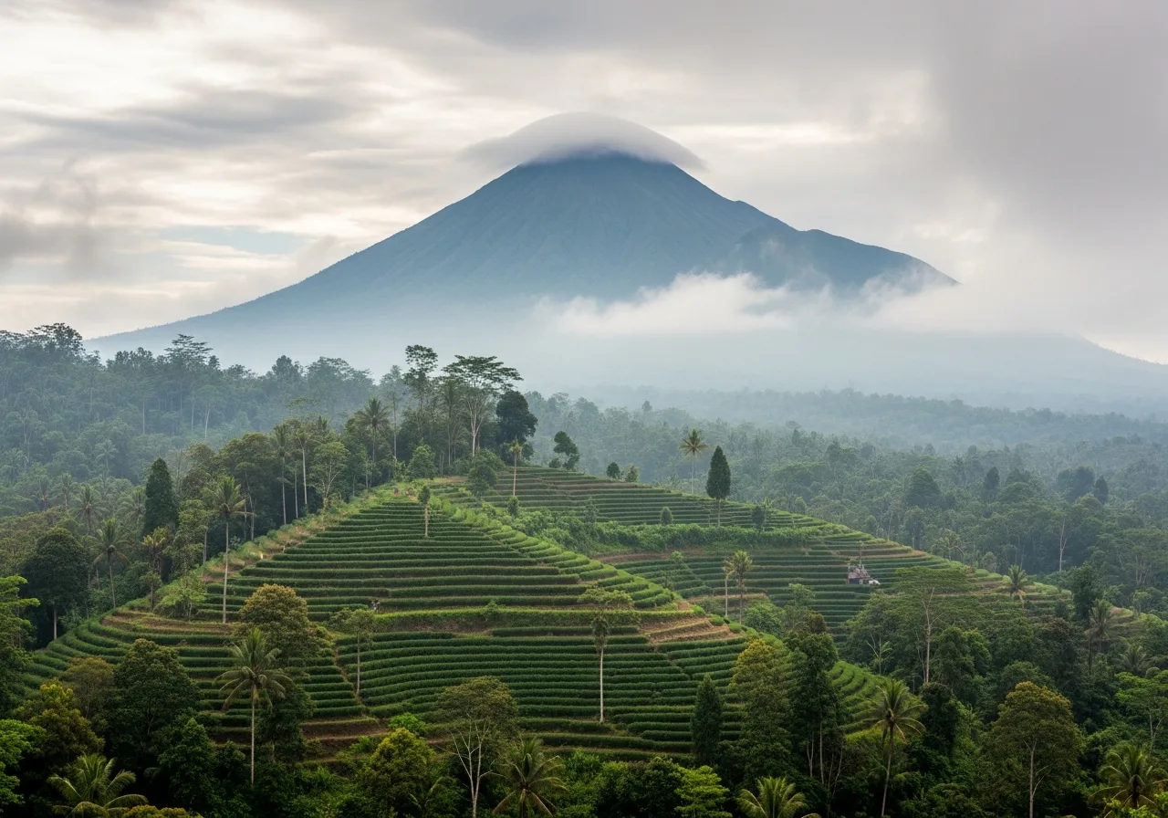 Tropischer Wald auf Java, Indonesien