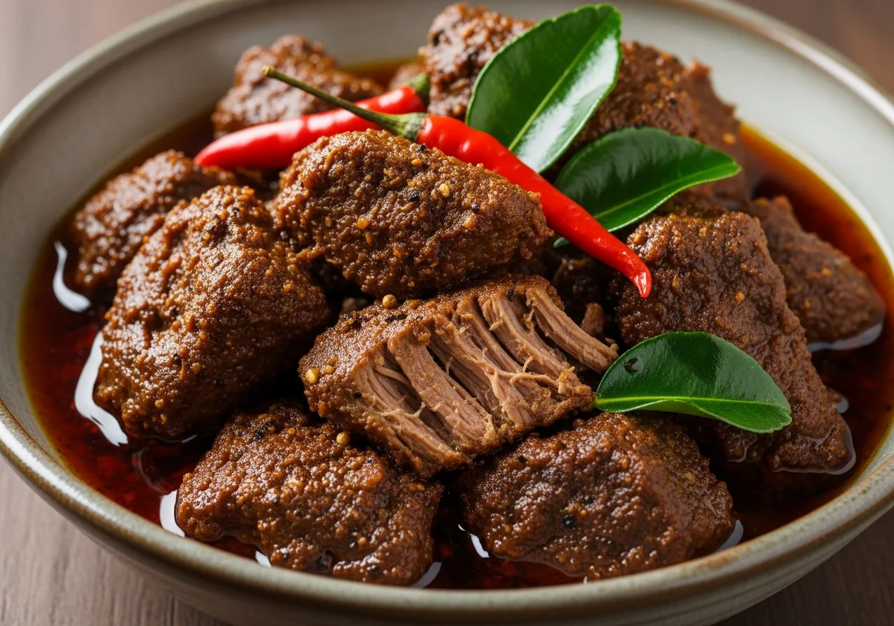 Indonesisches Rendang mit Pfeffer