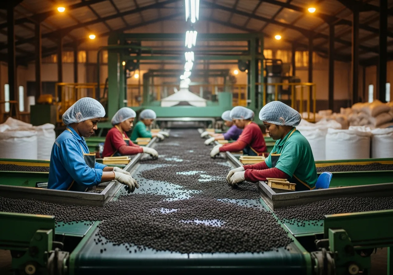 Pfefferverarbeitung in Lampung