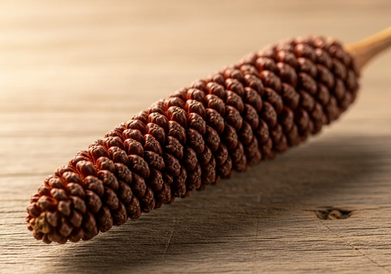 Langer Pfeffer in Nahaufnahme