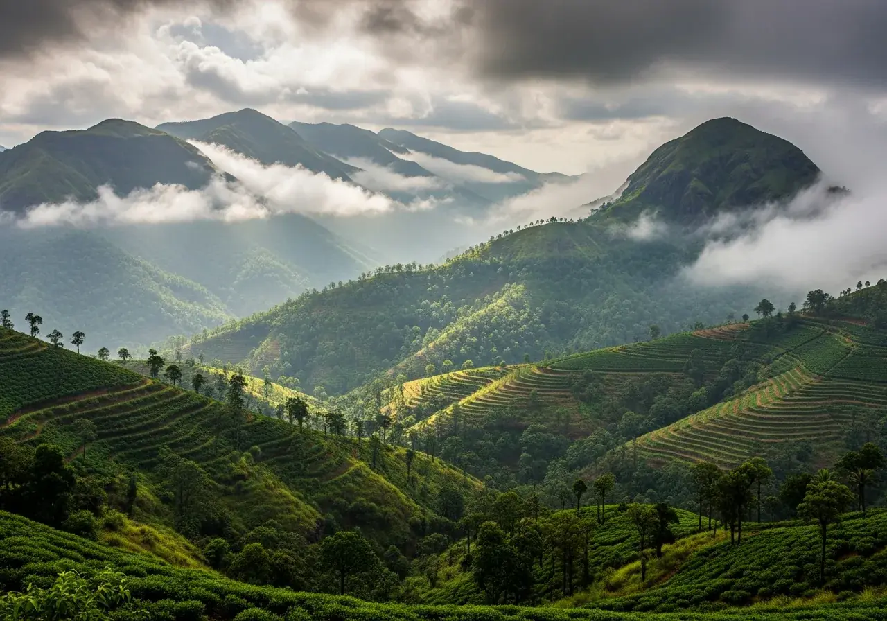 Westghats-Gebirge in Kerala