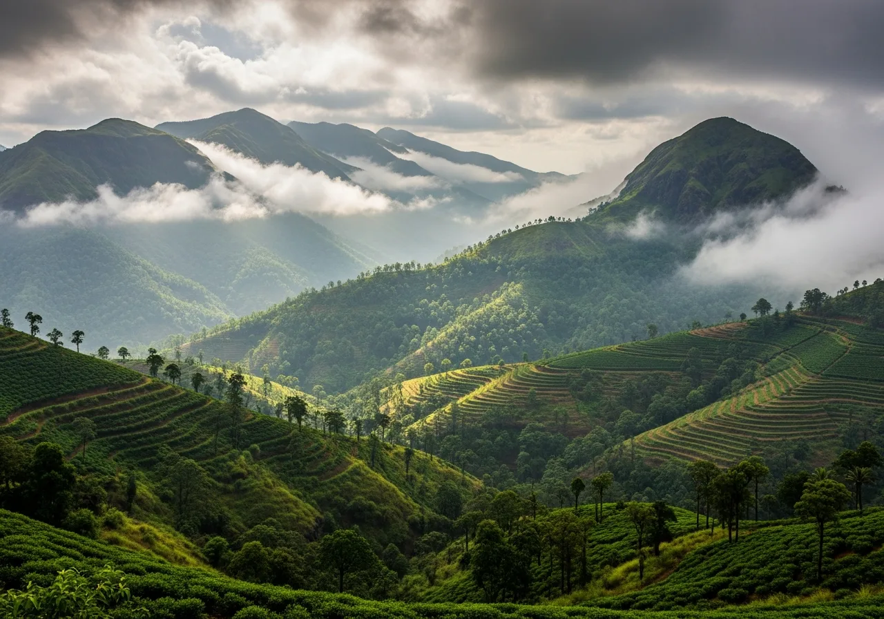 Westghats-Gebirge in Kerala