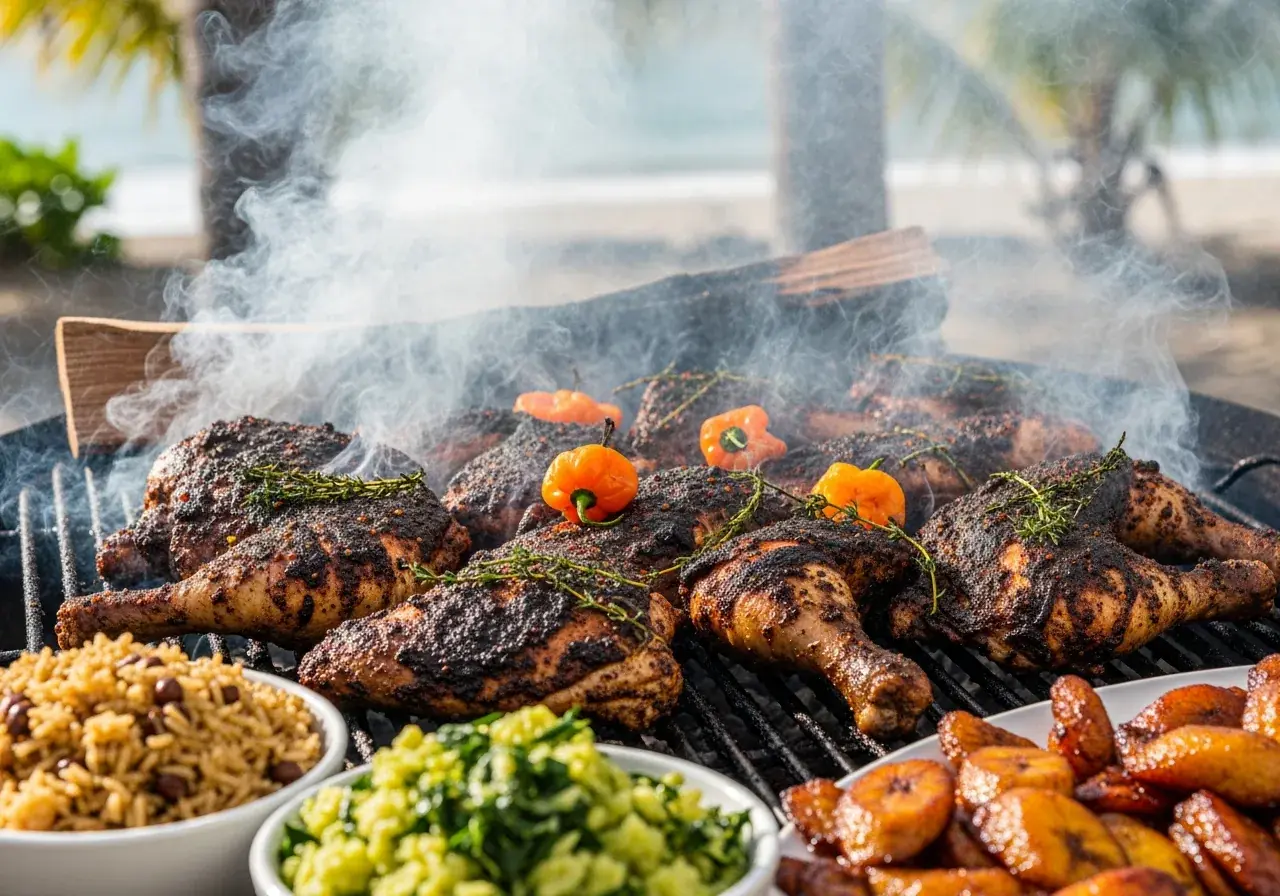 Jamaikanisches Jerk Chicken mit Piment