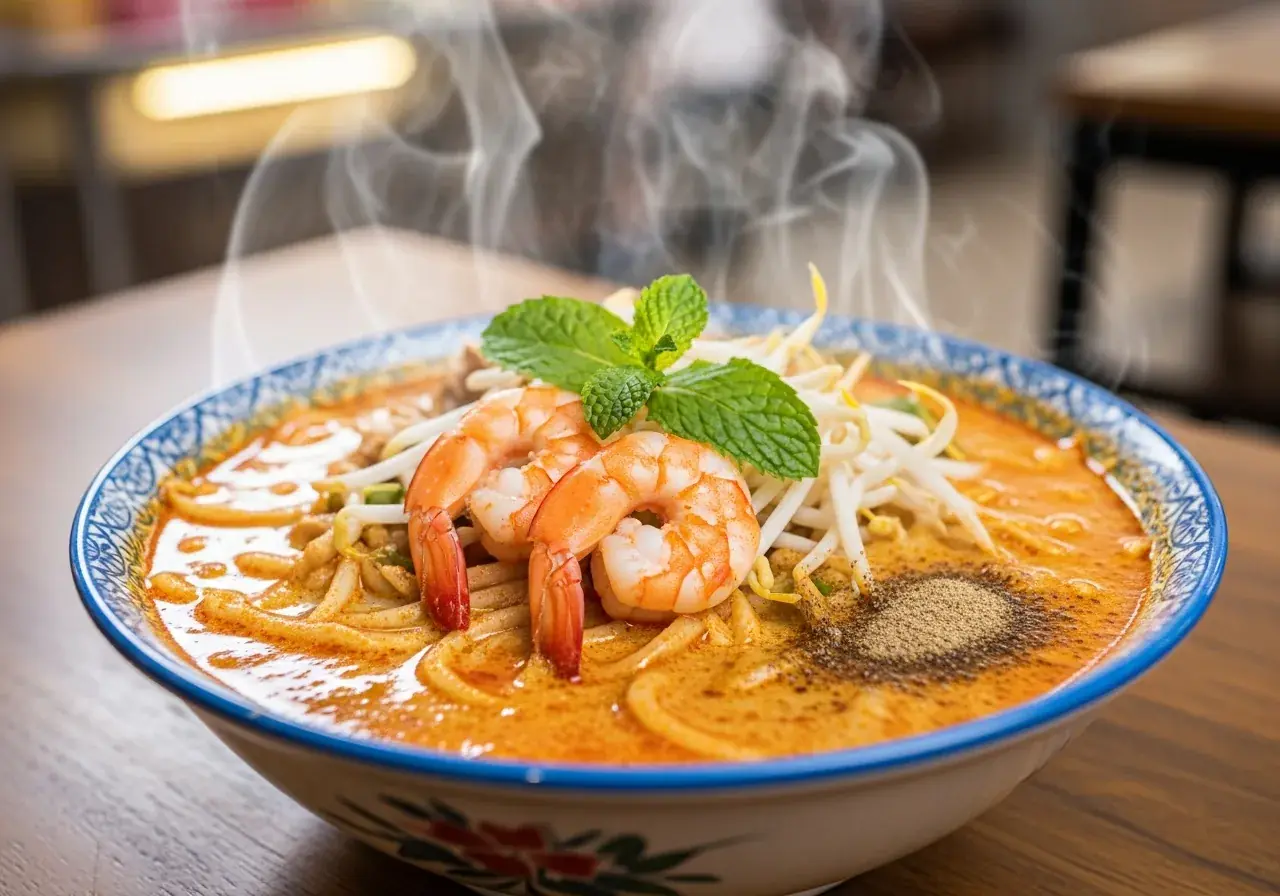 Malaysisches Laksa mit Sarawak-Pfeffer