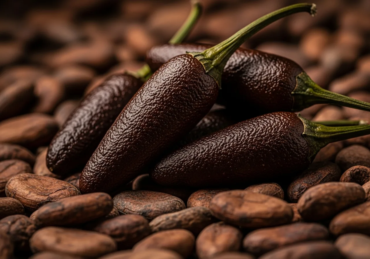 Schokoladenpfeffer-Ähren in Nahaufnahme