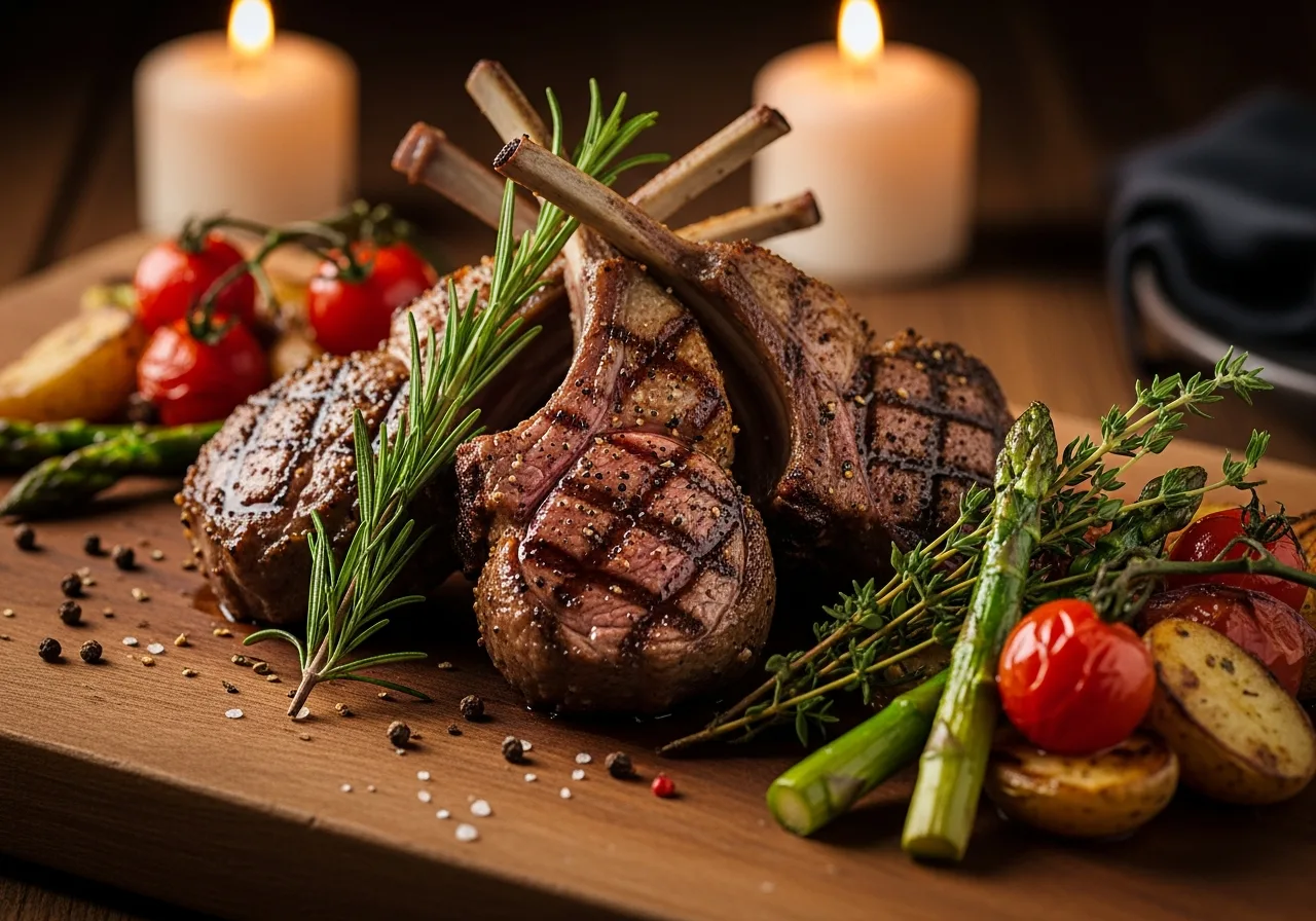 Lammkoteletts mit Tellicherry-Pfefferkruste