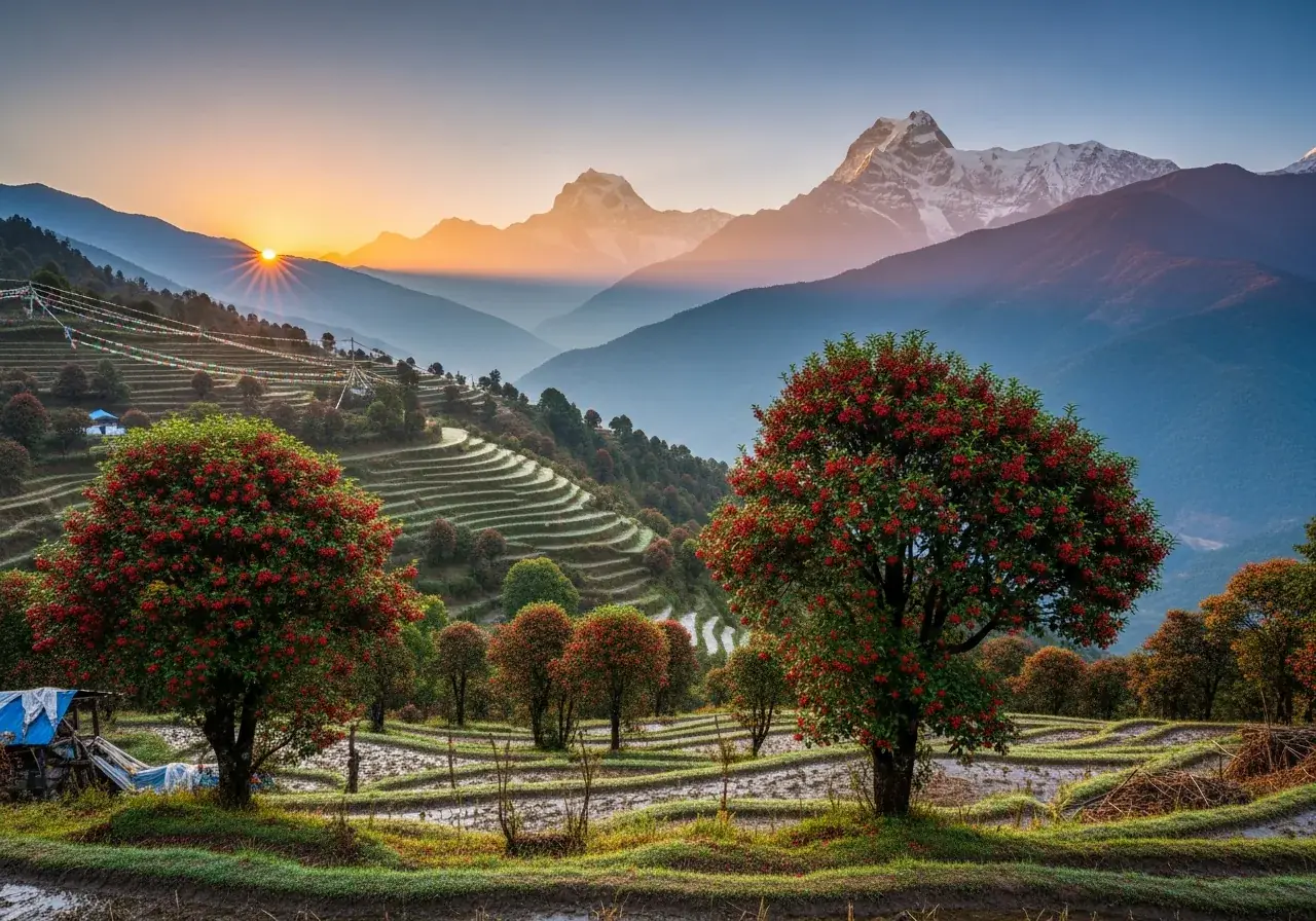 Himalaya-Landschaft in Nepal