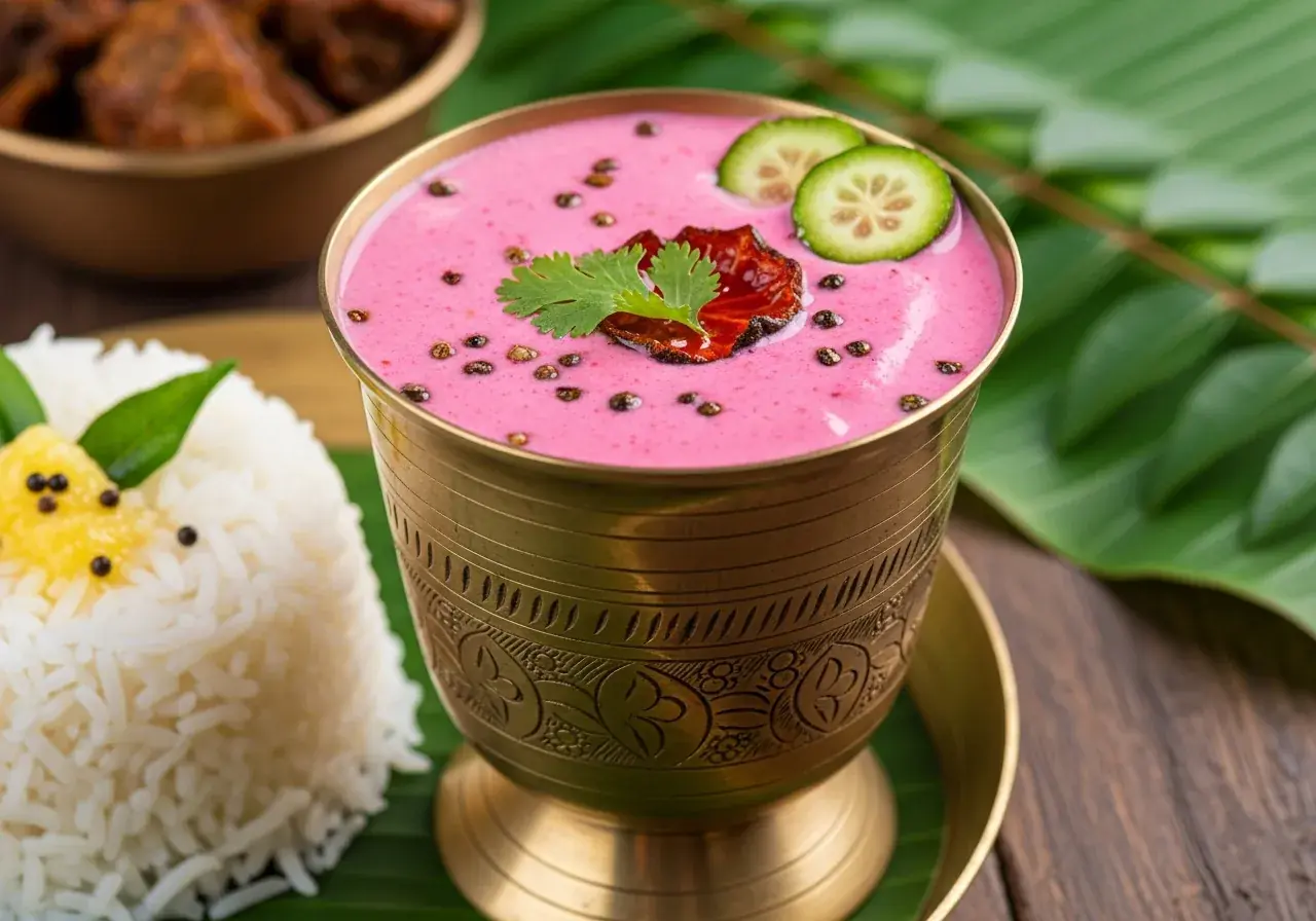 Maharashtrisches Sol Kadhi mit Tirphal