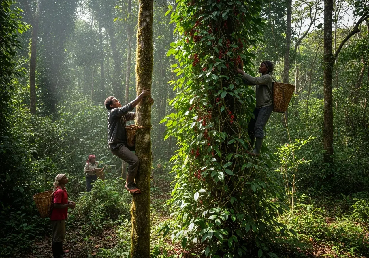 Wildsammlung von Voatsiperifery im Regenwald