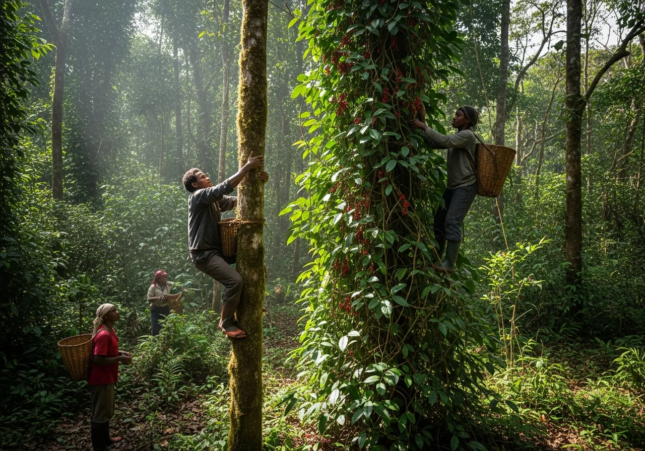 Wildsammlung von Voatsiperifery im Regenwald