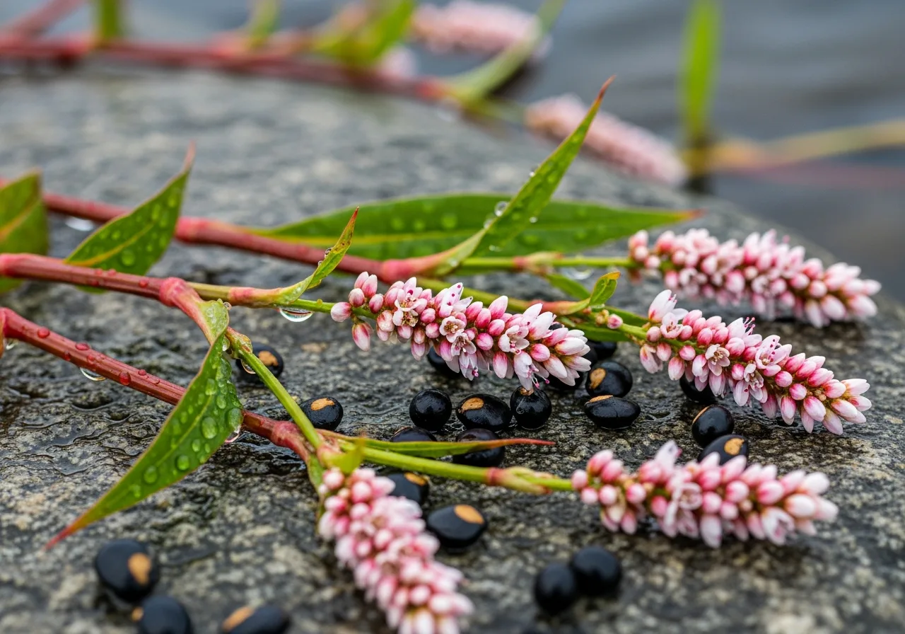 Wasserpfeffer-Pflanze in Nahaufnahme